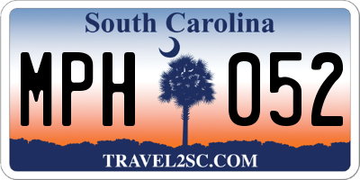 SC license plate MPH052