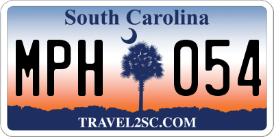 SC license plate MPH054