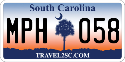 SC license plate MPH058