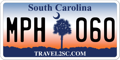 SC license plate MPH060