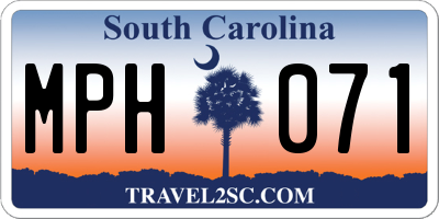 SC license plate MPH071