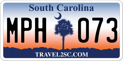 SC license plate MPH073
