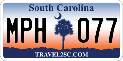 SC license plate MPH077