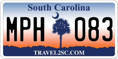 SC license plate MPH083
