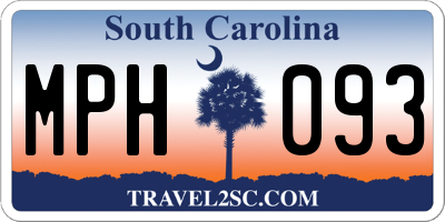 SC license plate MPH093
