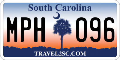 SC license plate MPH096