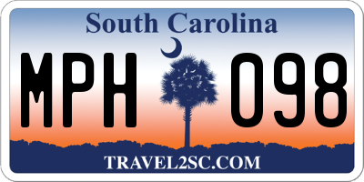 SC license plate MPH098