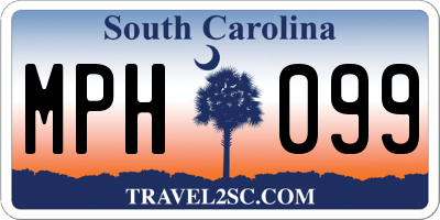 SC license plate MPH099