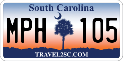 SC license plate MPH105
