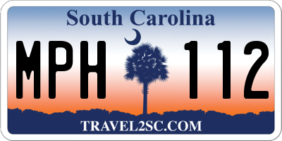 SC license plate MPH112