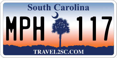 SC license plate MPH117