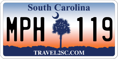 SC license plate MPH119