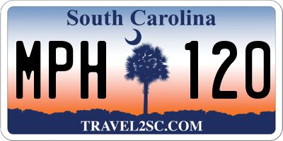 SC license plate MPH120