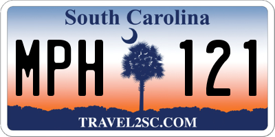 SC license plate MPH121