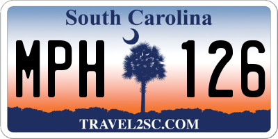 SC license plate MPH126