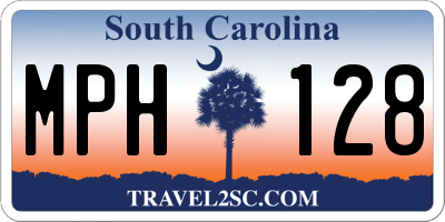 SC license plate MPH128