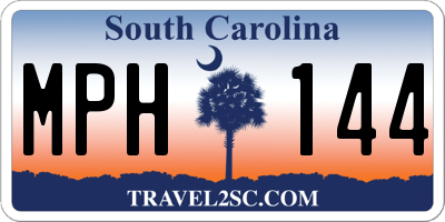 SC license plate MPH144