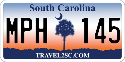 SC license plate MPH145