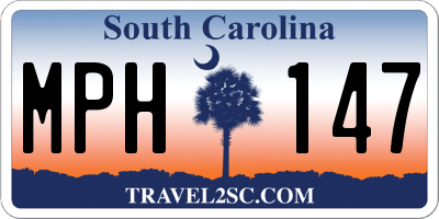 SC license plate MPH147