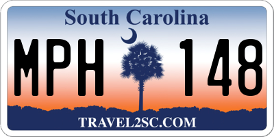 SC license plate MPH148