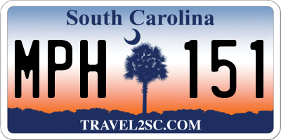 SC license plate MPH151