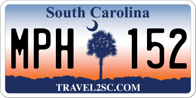 SC license plate MPH152