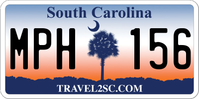 SC license plate MPH156