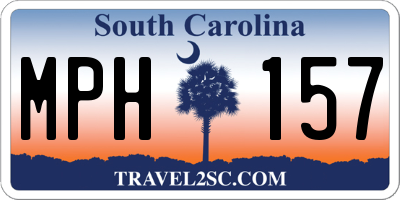 SC license plate MPH157