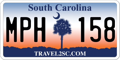 SC license plate MPH158