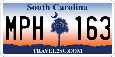 SC license plate MPH163