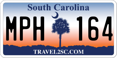 SC license plate MPH164