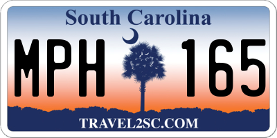 SC license plate MPH165