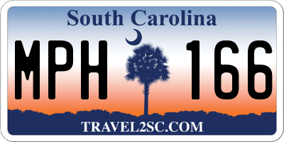 SC license plate MPH166