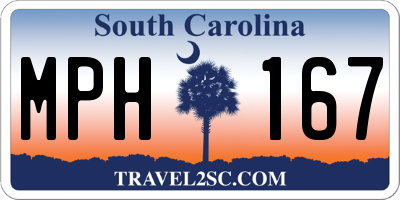 SC license plate MPH167