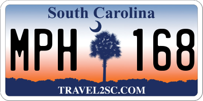 SC license plate MPH168