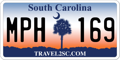SC license plate MPH169