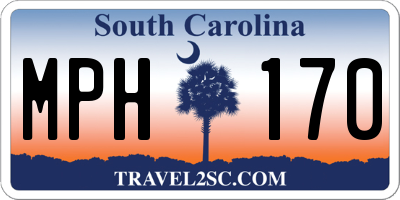 SC license plate MPH170