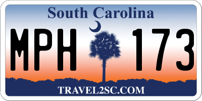 SC license plate MPH173