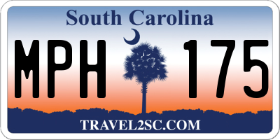 SC license plate MPH175