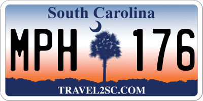 SC license plate MPH176