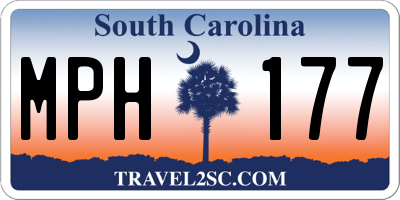 SC license plate MPH177