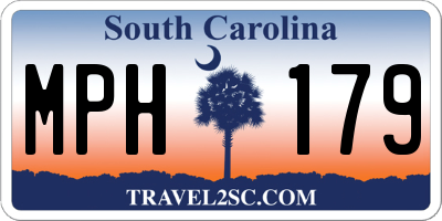 SC license plate MPH179