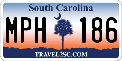 SC license plate MPH186