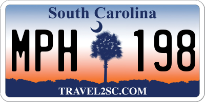 SC license plate MPH198
