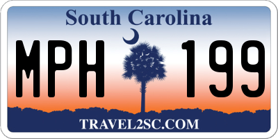 SC license plate MPH199