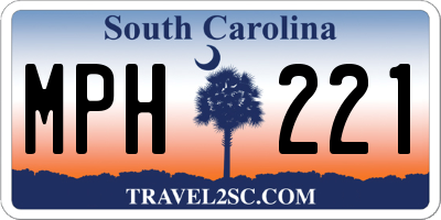 SC license plate MPH221