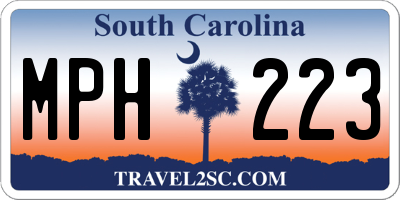 SC license plate MPH223