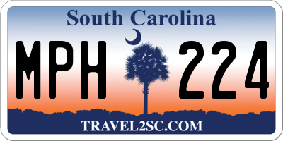SC license plate MPH224