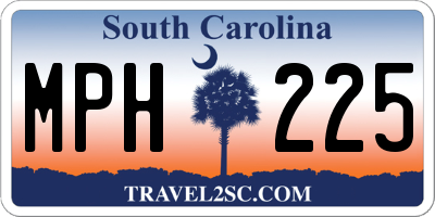 SC license plate MPH225