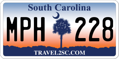 SC license plate MPH228